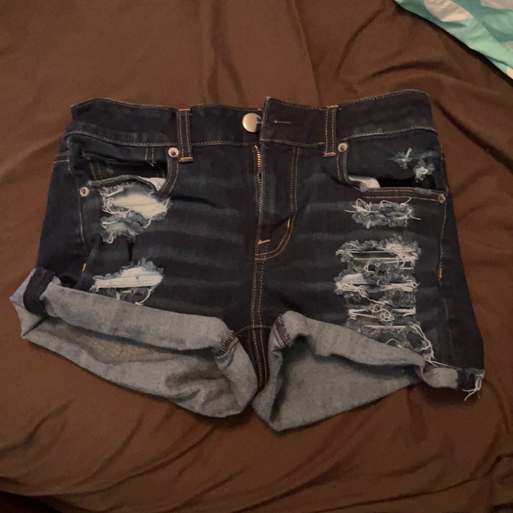 American eagle Jean high rise shorts